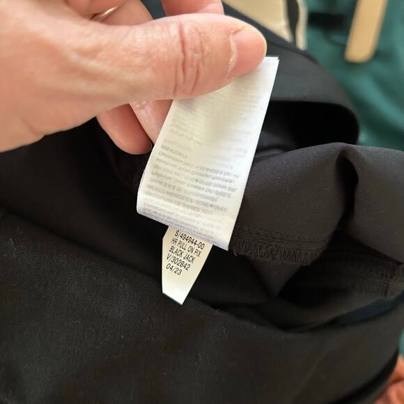 Old Navy Women High Rise Wide Leg Trouser Pants Office Minimalist Black NEW - Picture 7 of 8